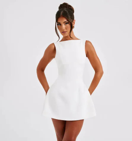 Backless Slim Fit Mini Dress