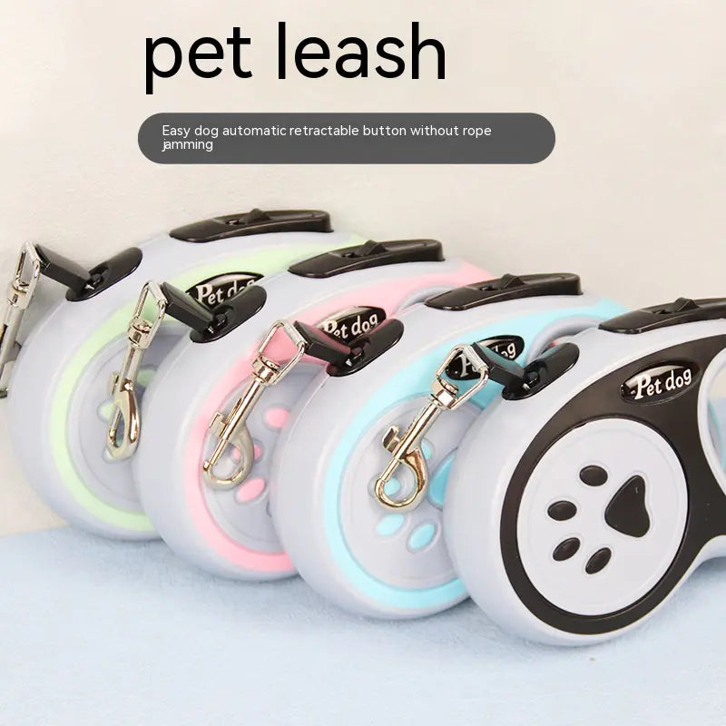 Retractable Dog Leash with One-Click Brake System