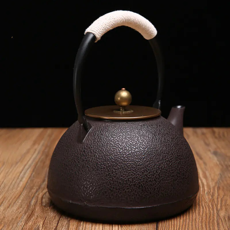 Handcrafted Round Iron Teapot