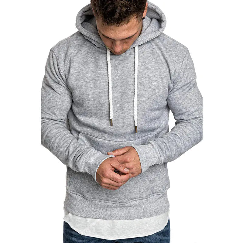 Men's Trendy Solid Color Plus Velvet Loose Jacket