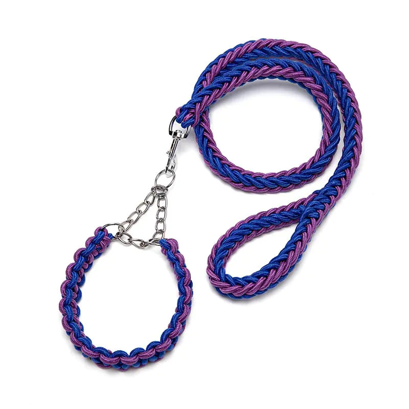 Wholesale Braided Dog Collar and Leash Nylon Rope