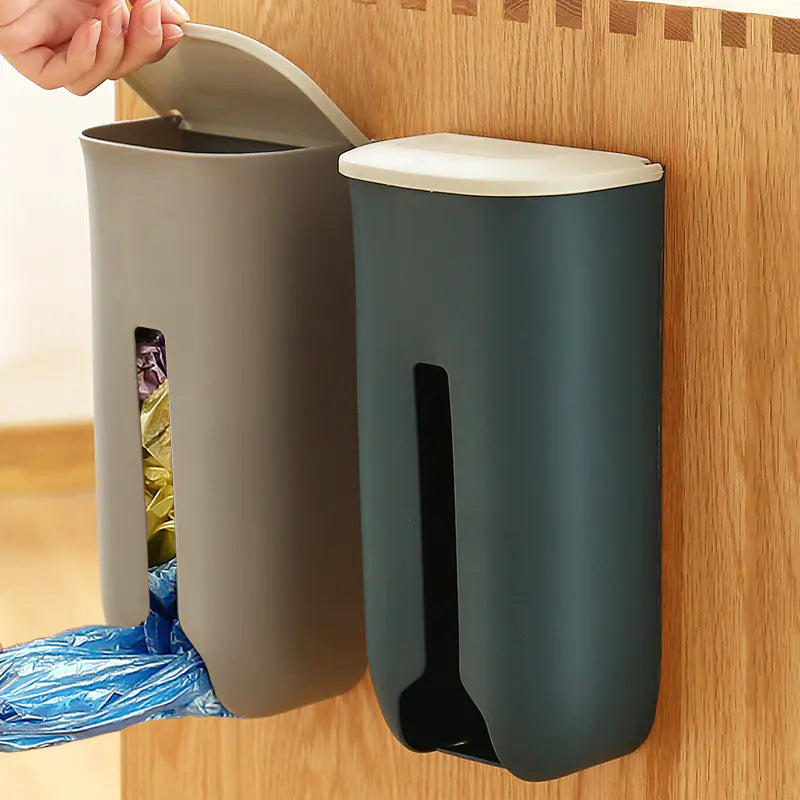Kitchen Wall-Mounted Trash Bag Holder for Easy Storage