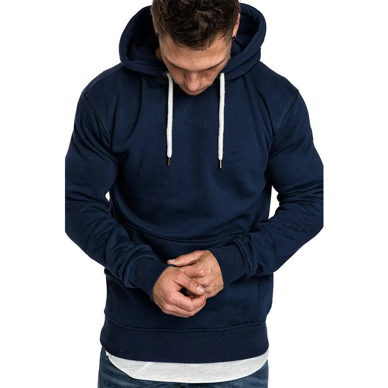 Men's Trendy Solid Color Plus Velvet Loose Jacket