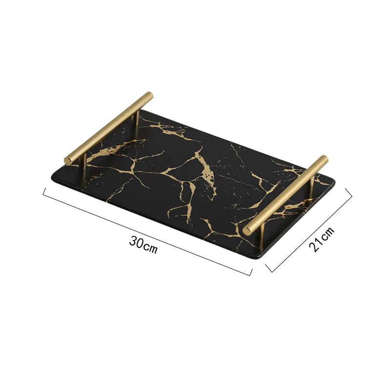 Elegant Marble Porcelain Serving Tray