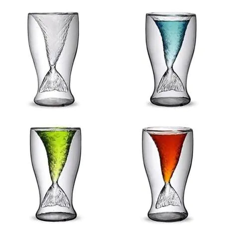 Stylish Double-Walled Whiskey and Wine Glasses