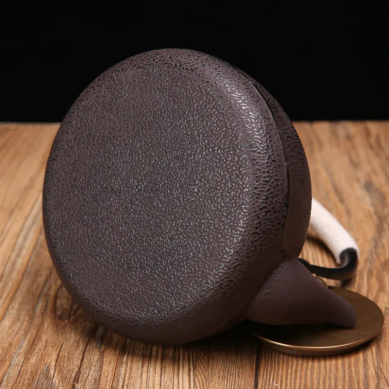 Handcrafted Round Iron Teapot