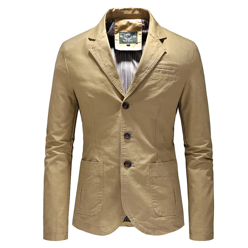 Men's Essential Solid Single Breasted Jacket