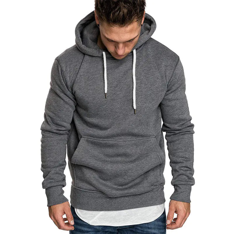 Men's Trendy Solid Color Plus Velvet Loose Jacket