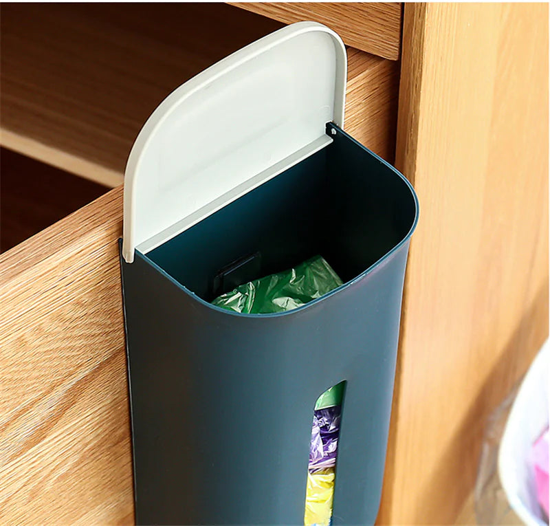 Kitchen Wall-Mounted Trash Bag Holder for Easy Storage