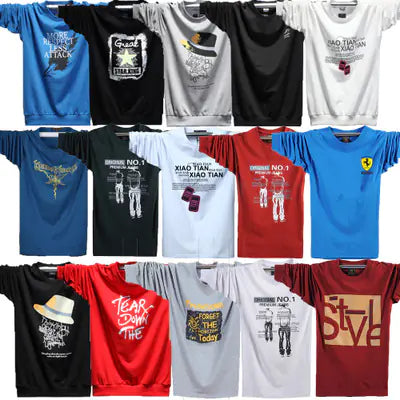 Plus Size Men's Casual Long Sleeve T-Shirt (Fall Collection)