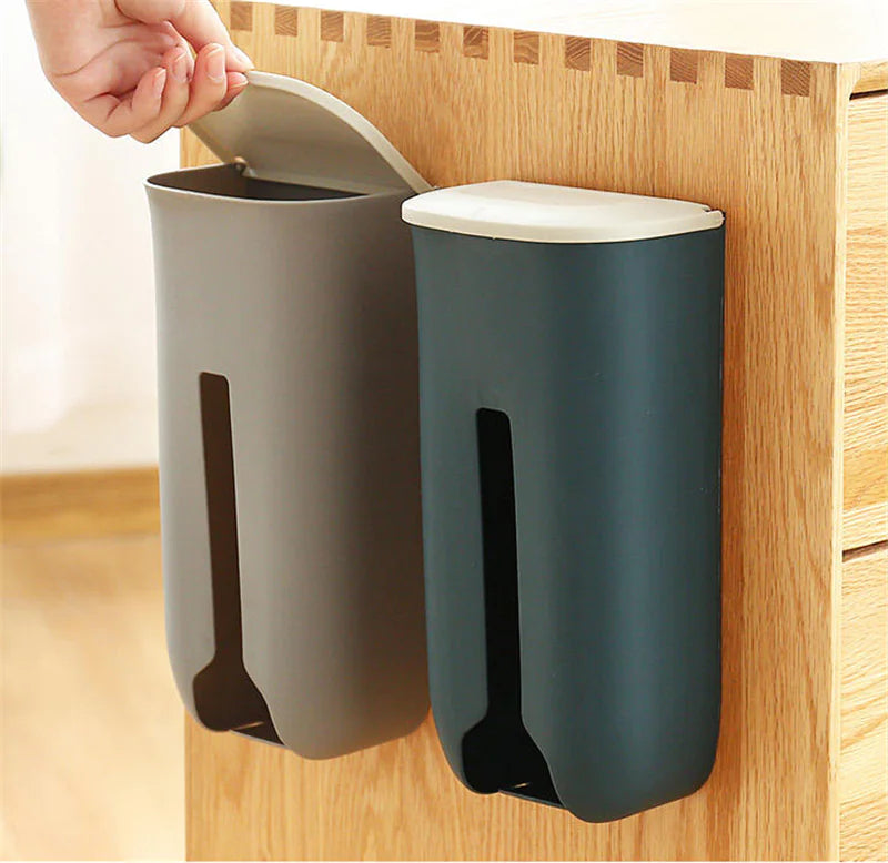 Kitchen Wall-Mounted Trash Bag Holder for Easy Storage