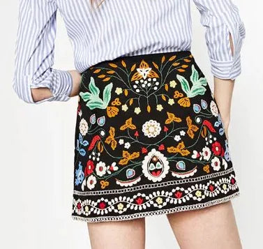 Handmade Embroidered Mini Skirt (Half Skirt)