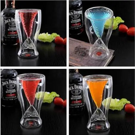 Stylish Double-Walled Whiskey and Wine Glasses