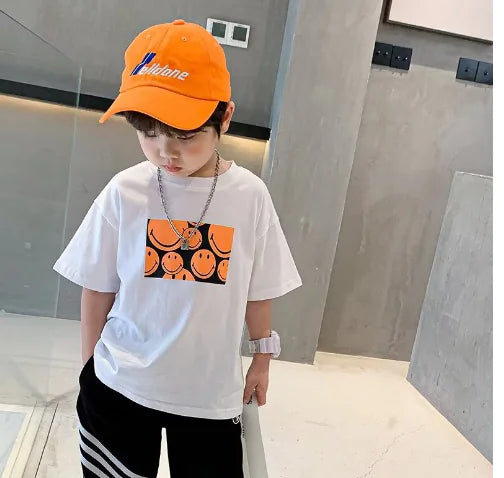 Boys' Short-Sleeved Cotton Summer T-Shirt
