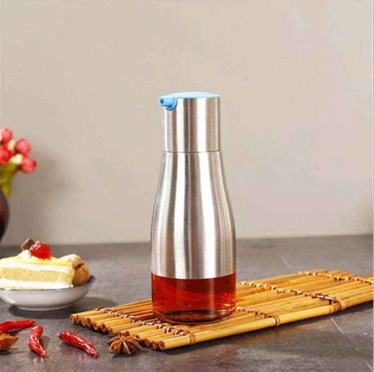 Oil Dispenser with Leak-Proof Stainless Steel Glass