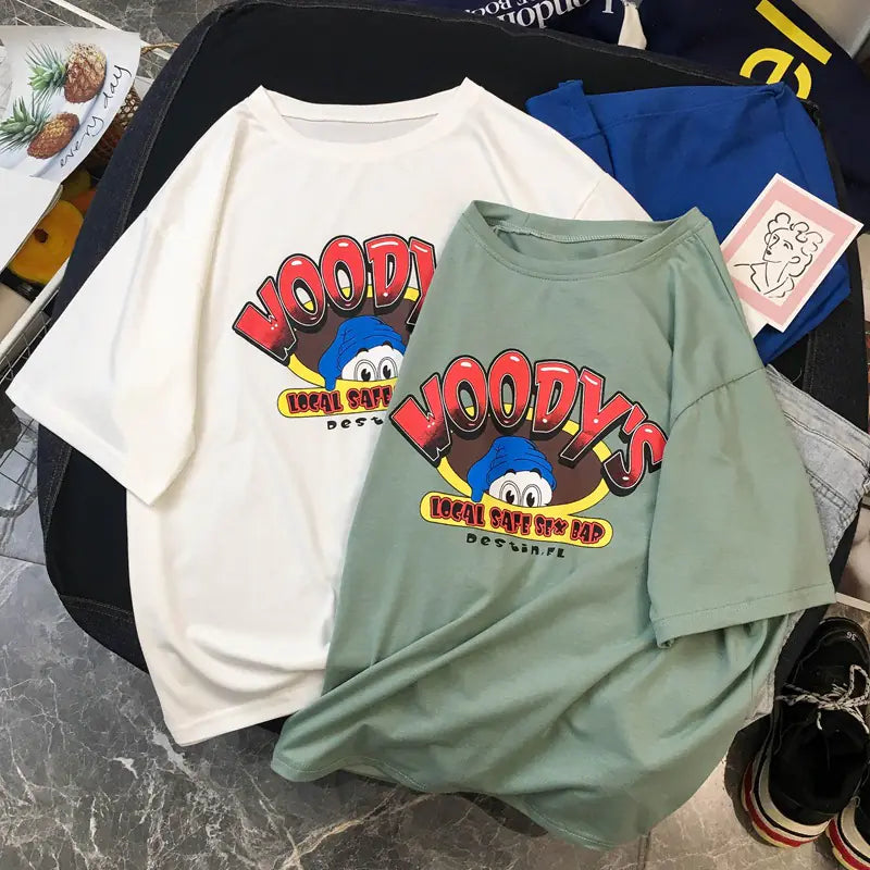 Cartoon Donald Duck Short Sleeve T-Shirt