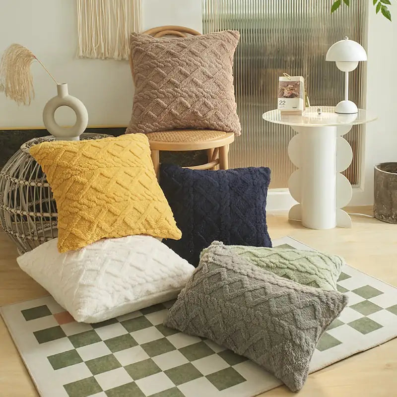 Modern Jacquard Throw Pillow Cover (Multi-Size)