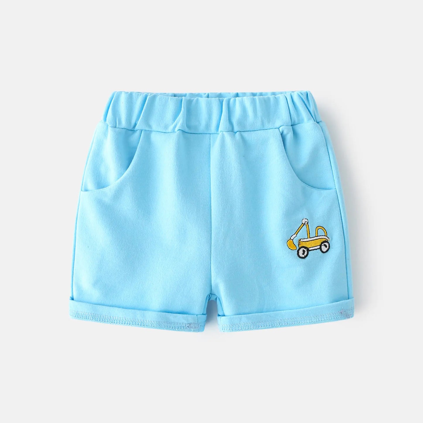 Cartoon Pattern Mid-rise Soft Rubber Band Shorts