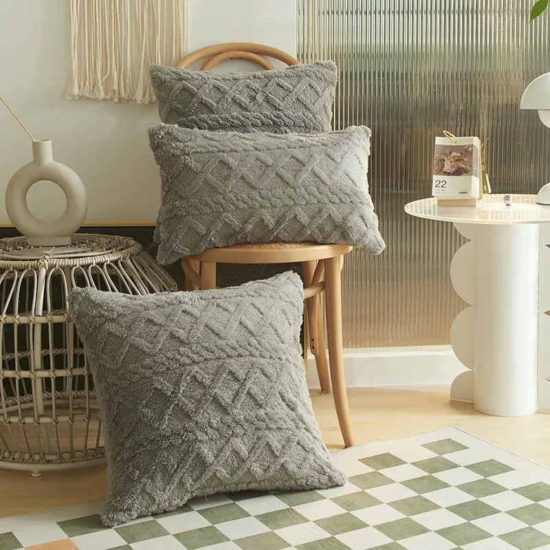 Modern Jacquard Throw Pillow Cover (Multi-Size)
