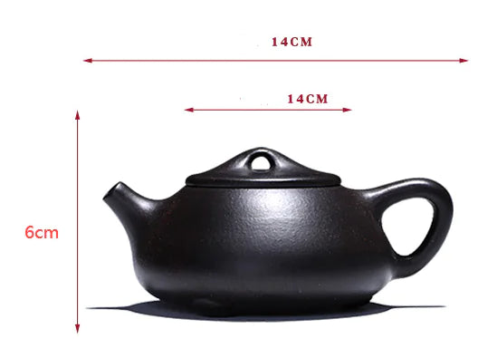 Handcrafted Black Gold Sand Zisha Teapot Set