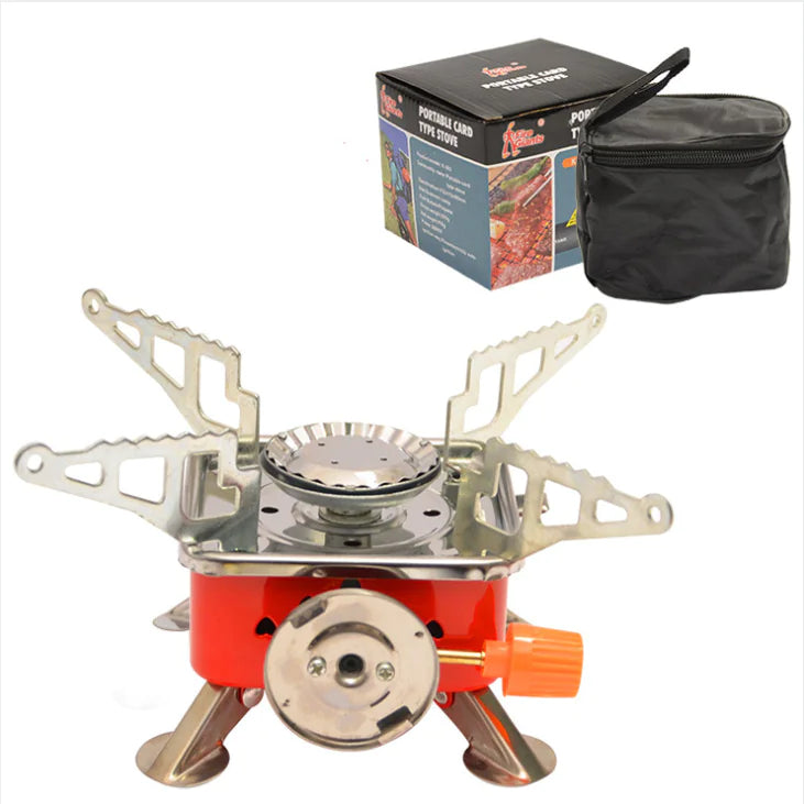 Outdoor Camping Square Stove for Butane Canisters