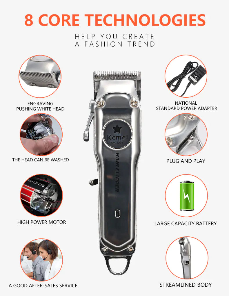 Kemei ProStyle Rechargeable Hair Clipper