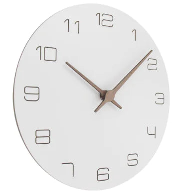 3D Laser Engraved Wall Clock - Minimalist Creative Design