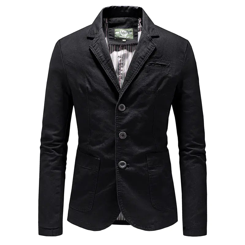 Men's Essential Solid Single Breasted Jacket