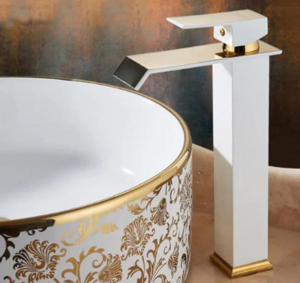 European-American Style Copper Basin Faucet in Black & White