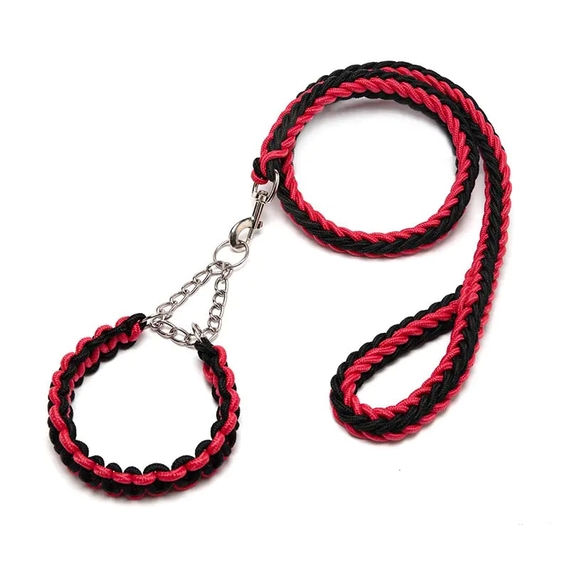 Wholesale Braided Dog Collar and Leash Nylon Rope