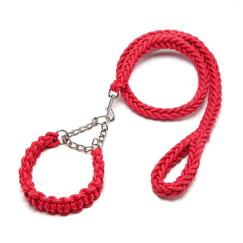 Wholesale Braided Dog Collar and Leash Nylon Rope