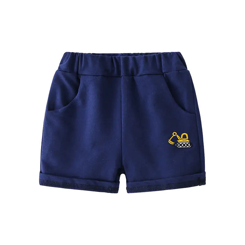 Cartoon Pattern Mid-rise Soft Rubber Band Shorts