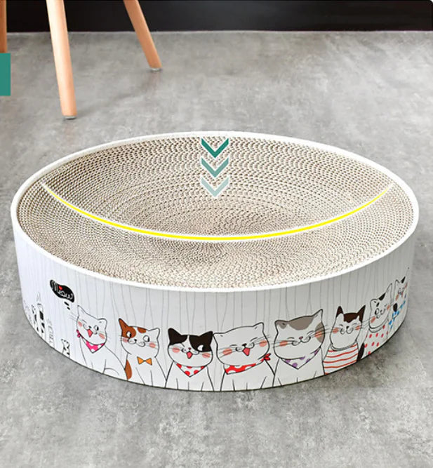 Purrfect Round Cat Scratcher Bed