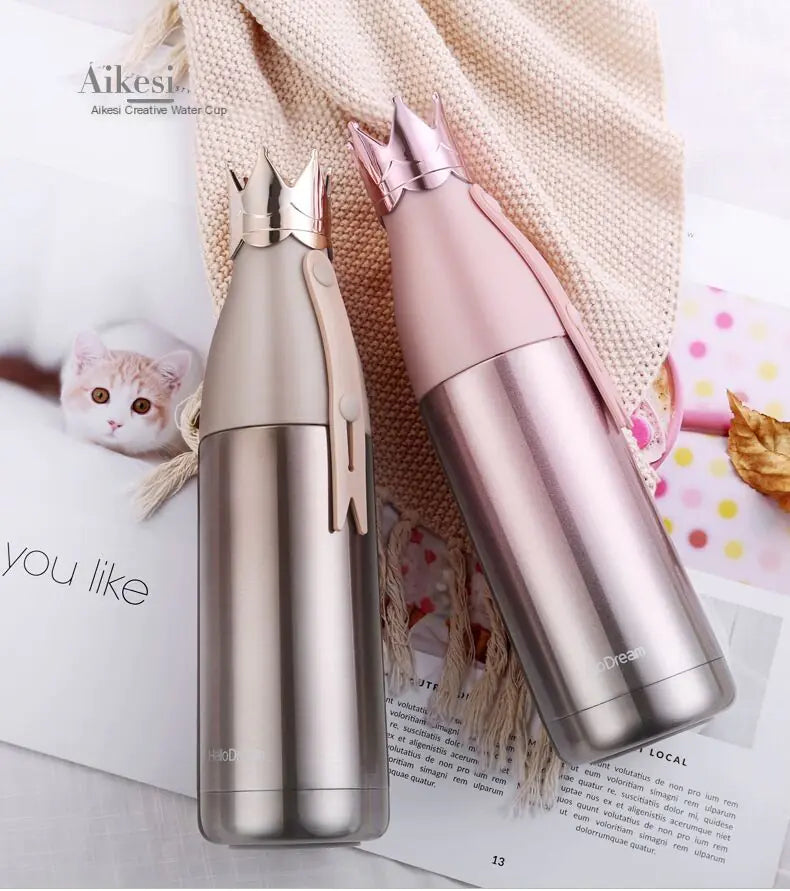 Crown Insulated Cup, 304 Stainless Steel Gradient Mug