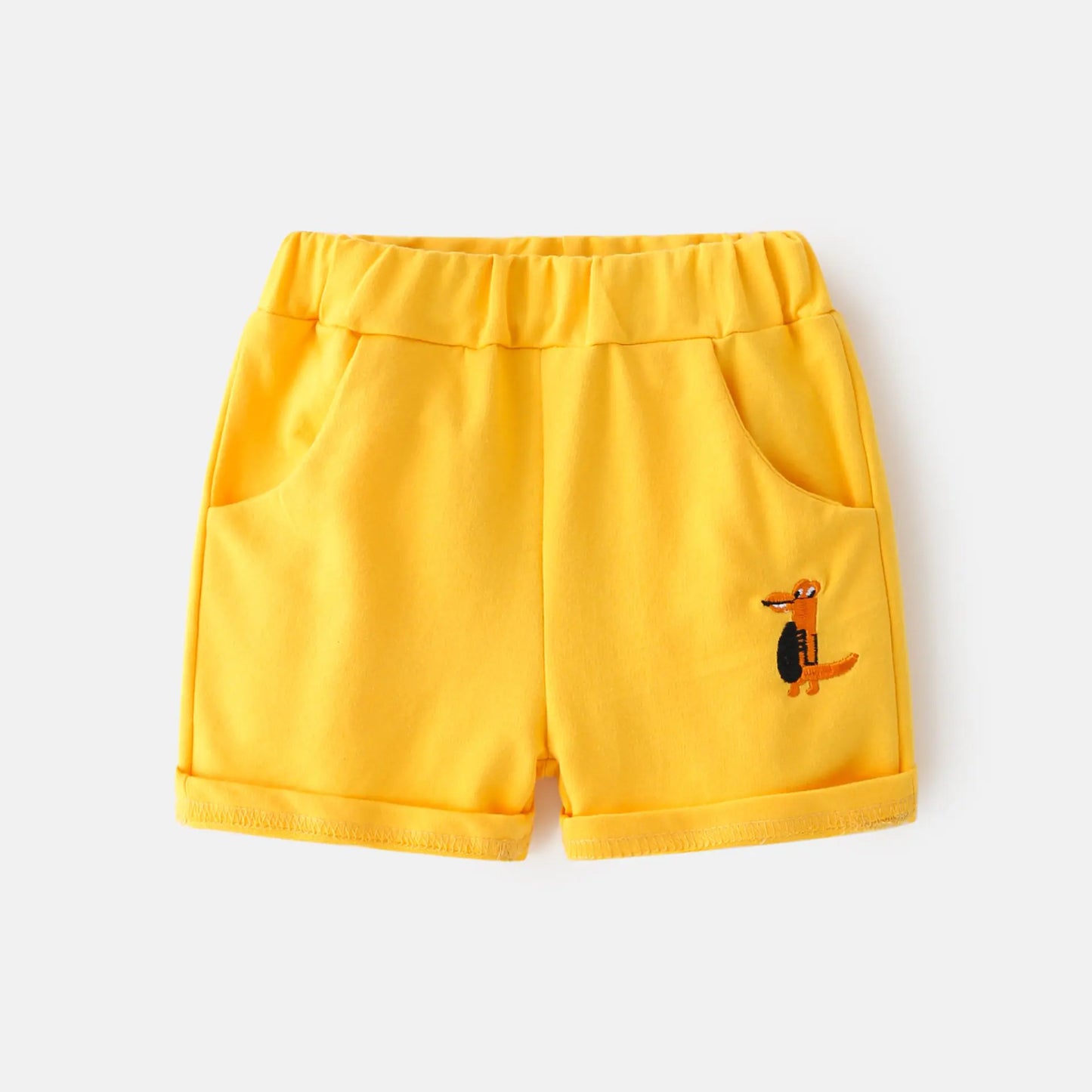 Cartoon Pattern Mid-rise Soft Rubber Band Shorts