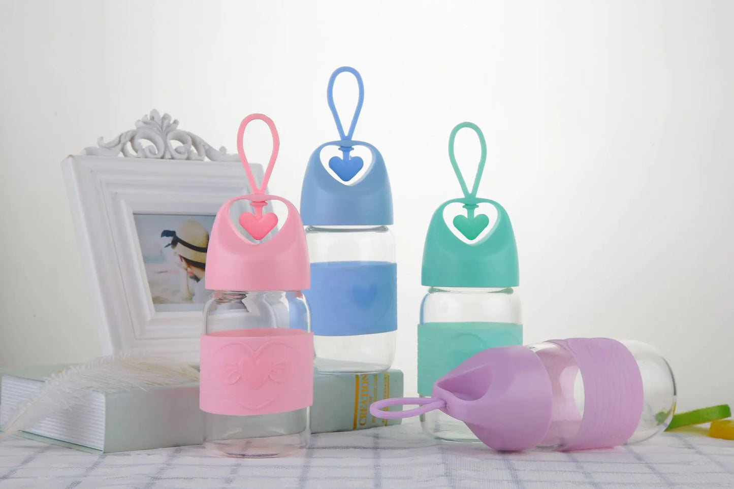 Heart-Shaped Glass Water Cup