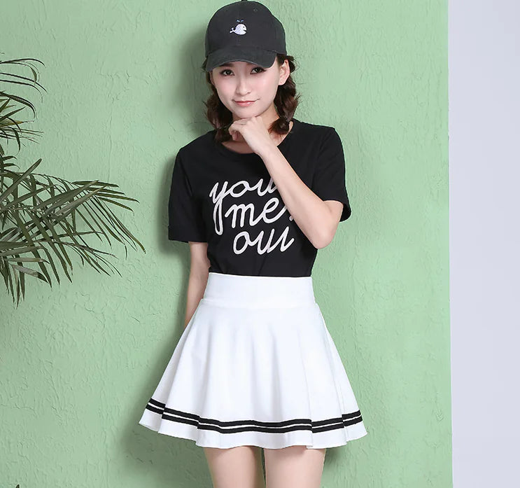 Pleated Midi Skirt, A-Line Skirt, and Half Skirt