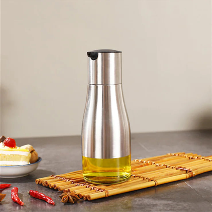 Oil Dispenser with Leak-Proof Stainless Steel Glass
