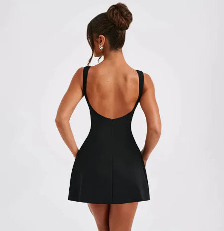 Backless Slim Fit Mini Dress