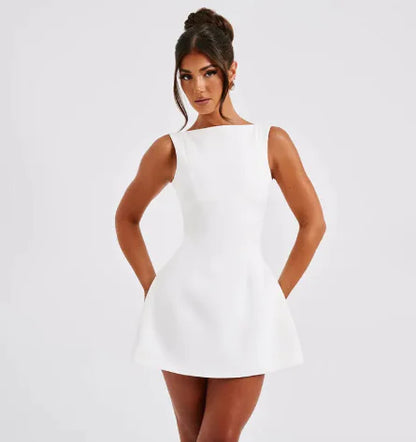 Backless Slim Fit Mini Dress