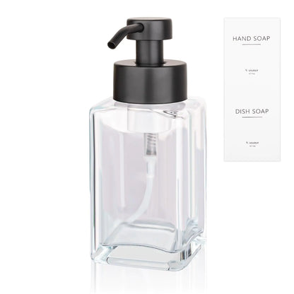 Elegant Foaming Soap Dispenser Glass 12oz