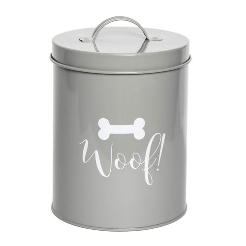 Chic Pet Treat Metal Jar with Seal Lid - Casper Grey