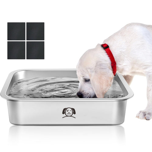 Stainless Dog Bowl 0.85 Gallon Multi-Use