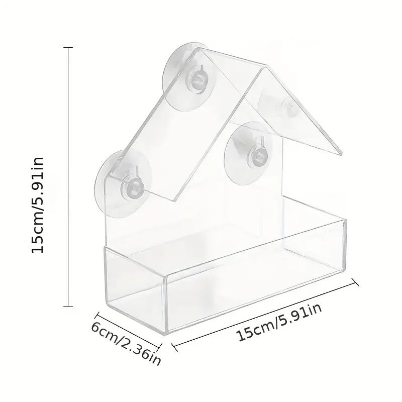 Transparent Outdoor Bird Feeder