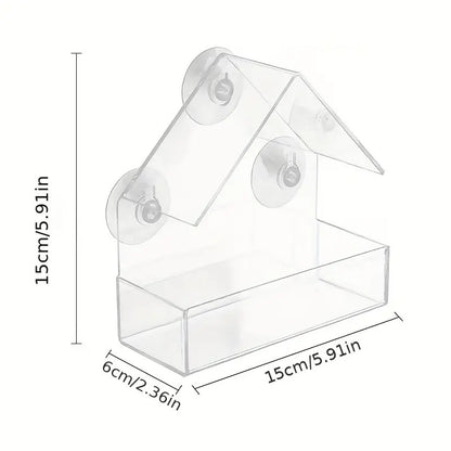 Transparent Outdoor Bird Feeder
