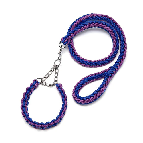 Wholesale Braided Dog Collar and Leash Nylon Rope