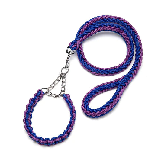 Wholesale Braided Dog Collar and Leash Nylon Rope