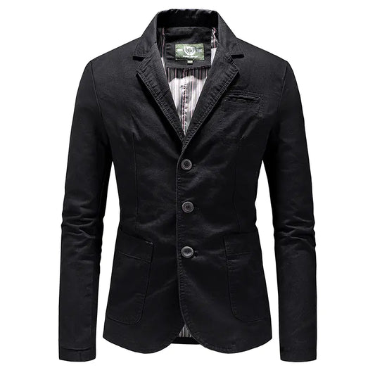Men's Essential Solid Single Breasted Jacket