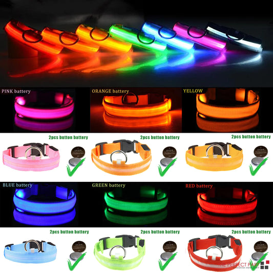 Glowing LED Dog Collar - Waterproof Safety Light