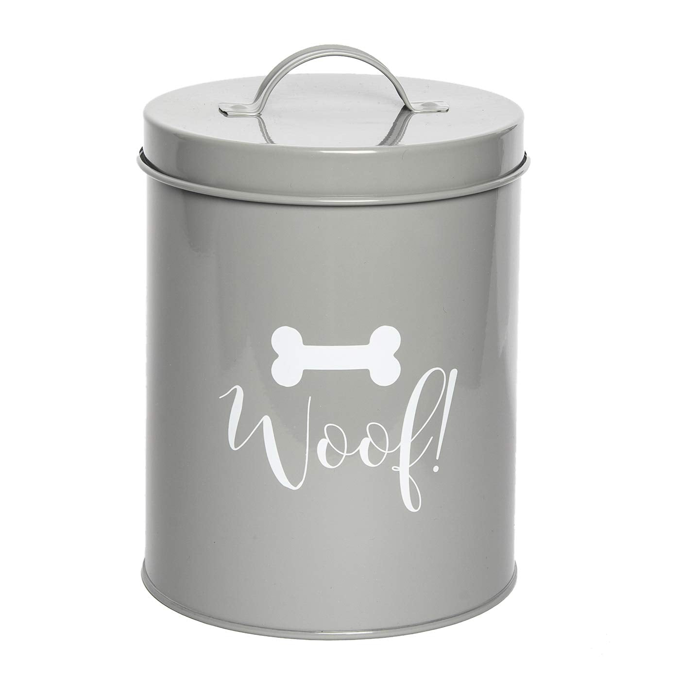 Chic Pet Treat Metal Jar with Seal Lid - Casper Grey